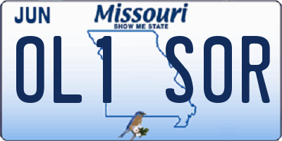 MO license plate OL1S0R