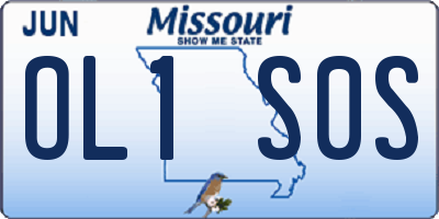 MO license plate OL1S0S