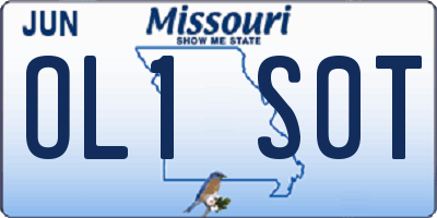 MO license plate OL1S0T