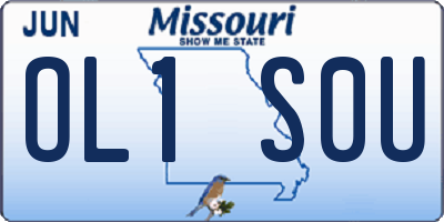 MO license plate OL1S0U