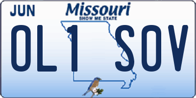 MO license plate OL1S0V