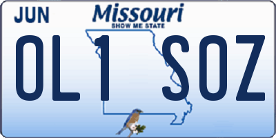 MO license plate OL1S0Z