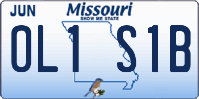 MO license plate OL1S1B