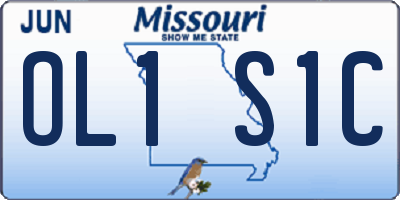 MO license plate OL1S1C