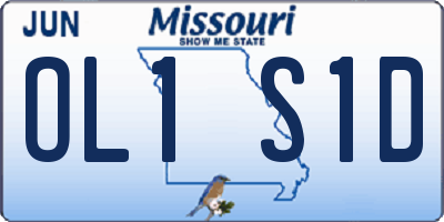 MO license plate OL1S1D