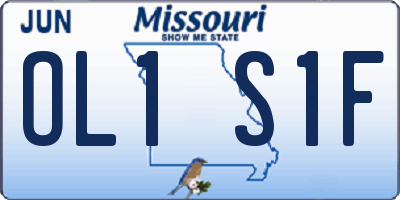 MO license plate OL1S1F