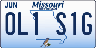 MO license plate OL1S1G