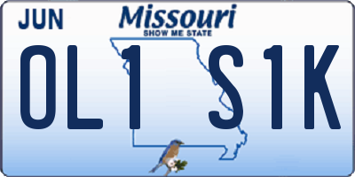 MO license plate OL1S1K