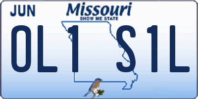 MO license plate OL1S1L