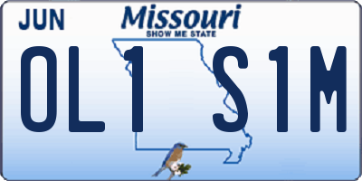 MO license plate OL1S1M