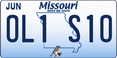 MO license plate OL1S1O