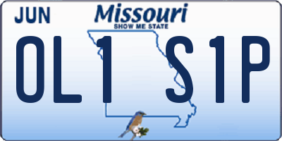 MO license plate OL1S1P