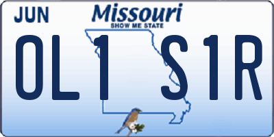 MO license plate OL1S1R