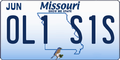 MO license plate OL1S1S