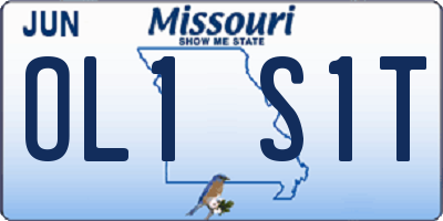 MO license plate OL1S1T