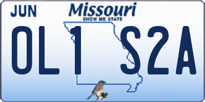 MO license plate OL1S2A
