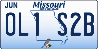 MO license plate OL1S2B