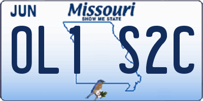 MO license plate OL1S2C