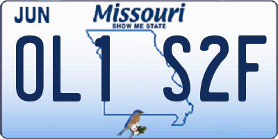 MO license plate OL1S2F