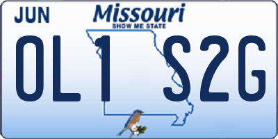 MO license plate OL1S2G