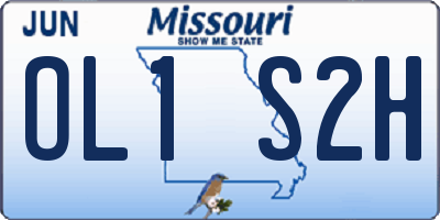 MO license plate OL1S2H