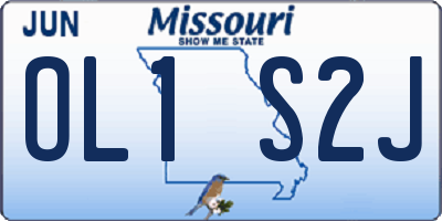 MO license plate OL1S2J