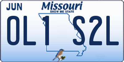 MO license plate OL1S2L