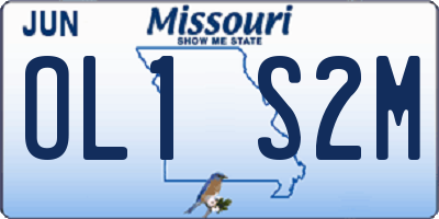 MO license plate OL1S2M