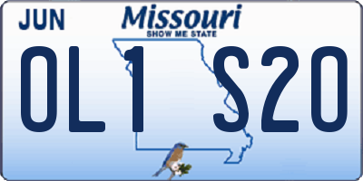 MO license plate OL1S2O