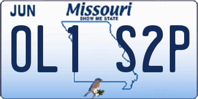 MO license plate OL1S2P