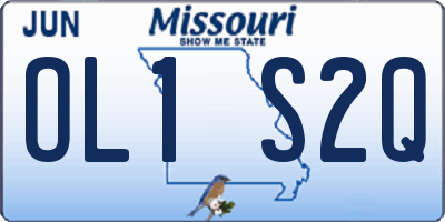 MO license plate OL1S2Q