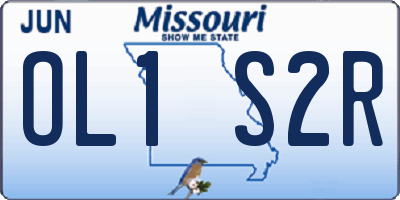 MO license plate OL1S2R