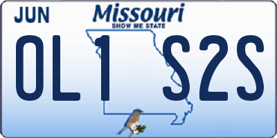MO license plate OL1S2S