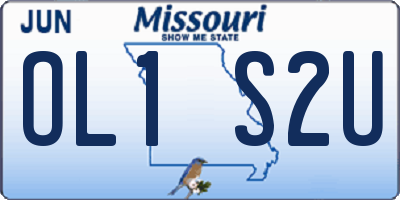MO license plate OL1S2U