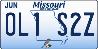 MO license plate OL1S2Z