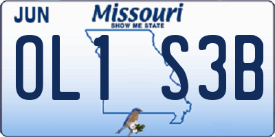 MO license plate OL1S3B