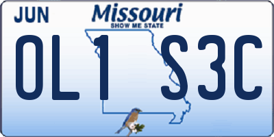 MO license plate OL1S3C