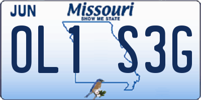 MO license plate OL1S3G