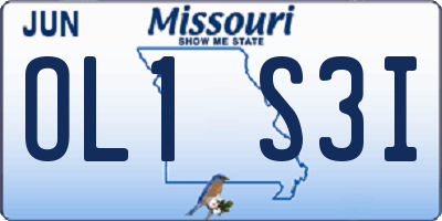 MO license plate OL1S3I