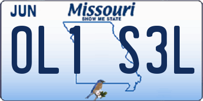 MO license plate OL1S3L