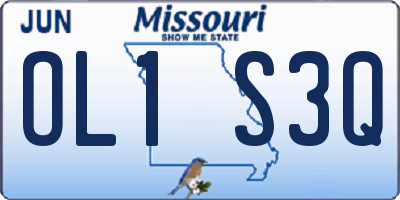 MO license plate OL1S3Q