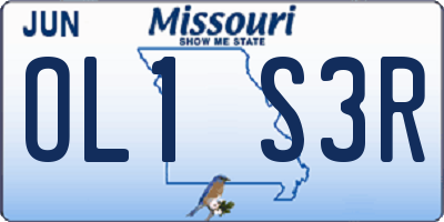 MO license plate OL1S3R