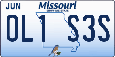 MO license plate OL1S3S