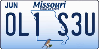 MO license plate OL1S3U