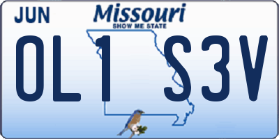 MO license plate OL1S3V