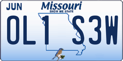 MO license plate OL1S3W