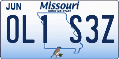 MO license plate OL1S3Z