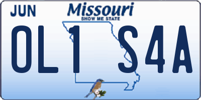 MO license plate OL1S4A
