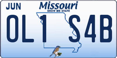 MO license plate OL1S4B
