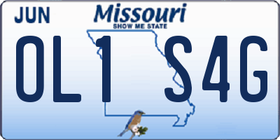 MO license plate OL1S4G